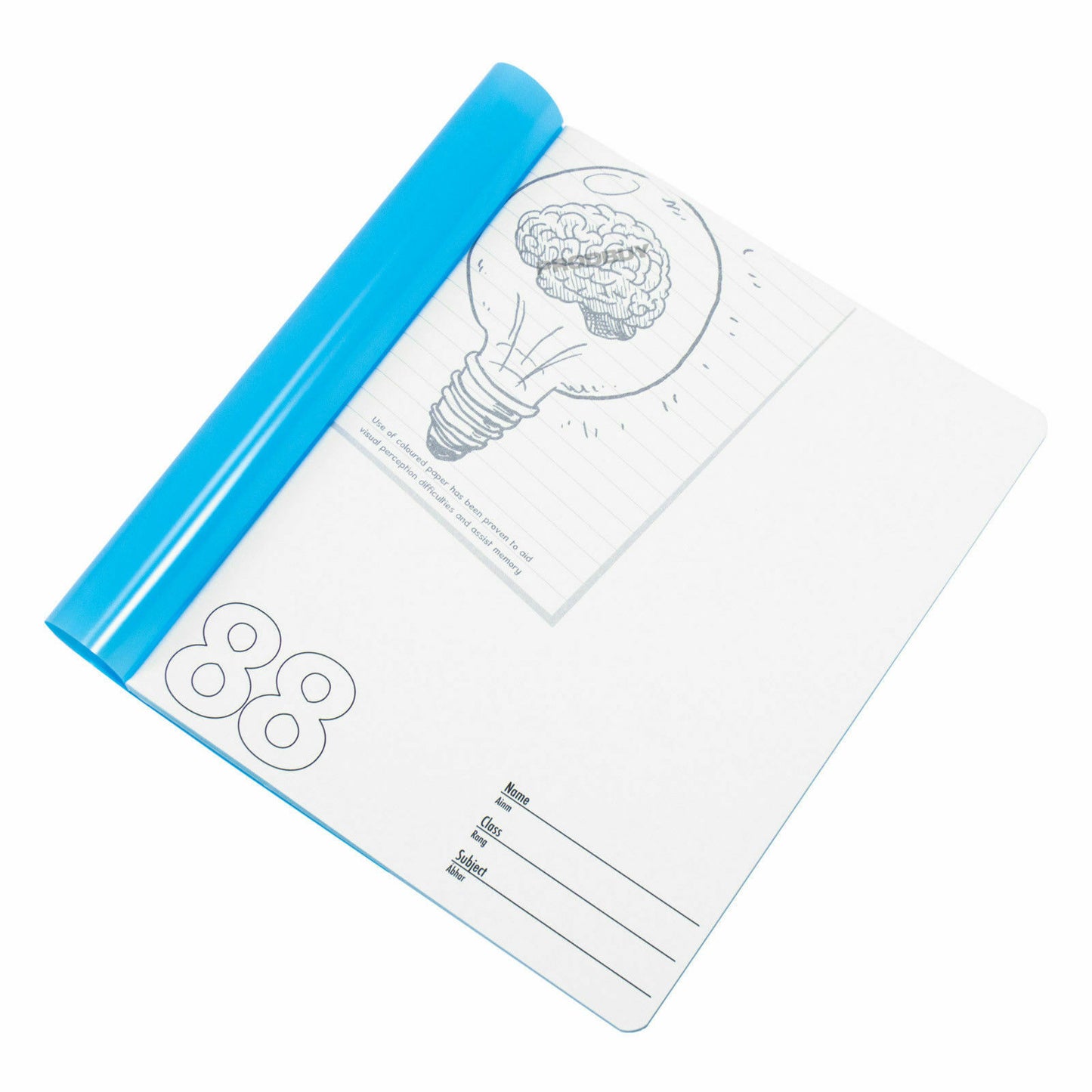 Pack of 3 Memory Aid A5 Blue Paper 88 Page Notebooks