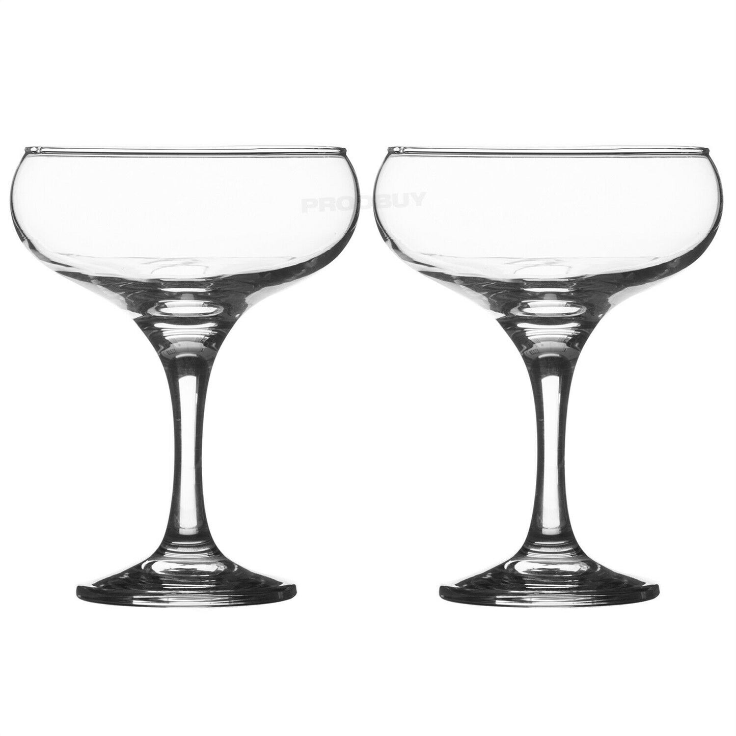 Set of 2 Cocktail Saucers 20cl Glasses