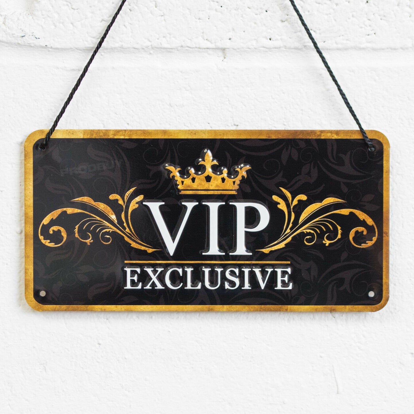 'VIP Exclusive' 20cm Wall Hanging Metal Sign