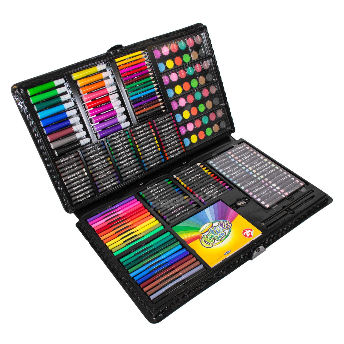 Large 250 Piece Mega Art Set Paints Pencils Crayons