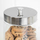 Silver Lid 1.3 Litre Glass Storage Canister
