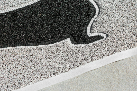 Long 73cm Grey Sausage Dog Door Mat