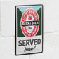 'Beck's Bier Served Here' 30cm Metal Wall Sign