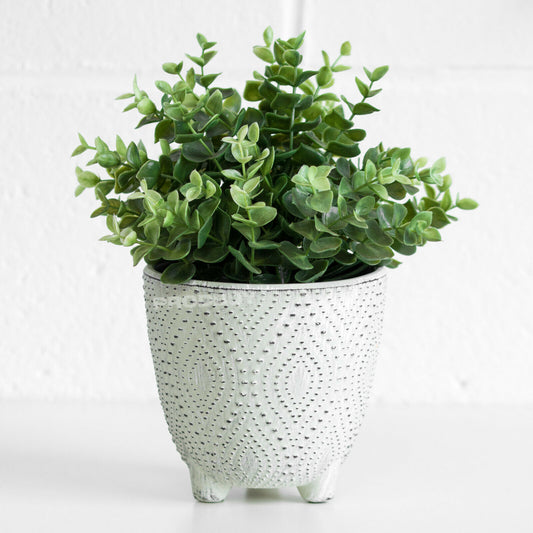 Ceramic Indoor Small 12cm Plant Pot Embossed Spotty Design