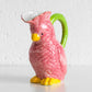 Pink Parrot Jug Decorative Vase Ornament