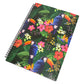 Tropical Floral Toucans A4 Spiral Hardback Notebook 80 Sheet