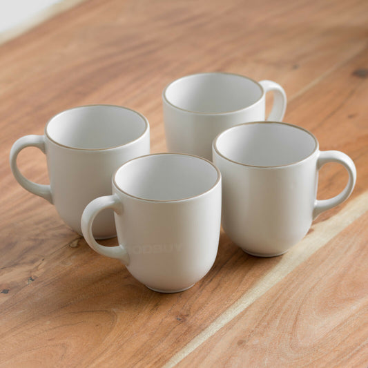 Set of 4 Cream Mason Cash 14oz Coffee Mugs