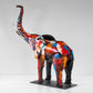 Large Metal Elephant Sculpture 70cm Long