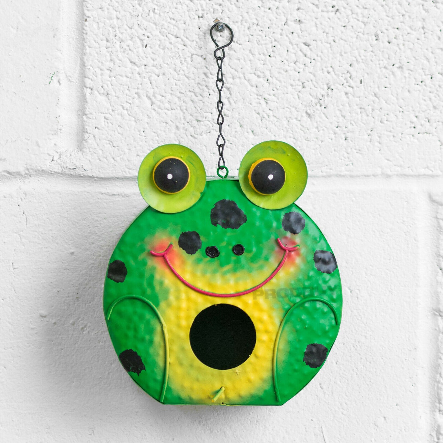 Hanging Metal Frog Bird House Nesting Box