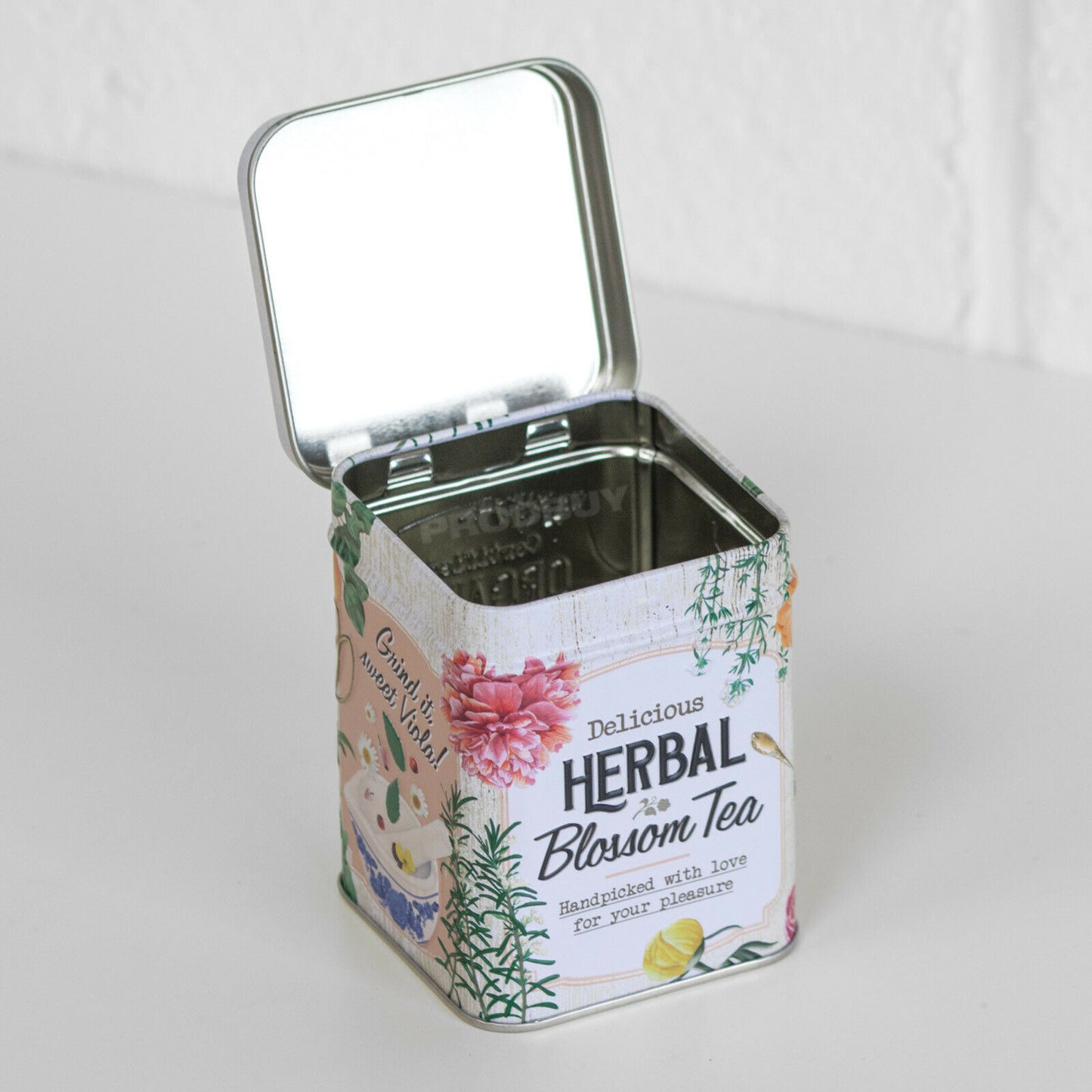 'Herbal Blossom' Small Loose Tea Storage Tin