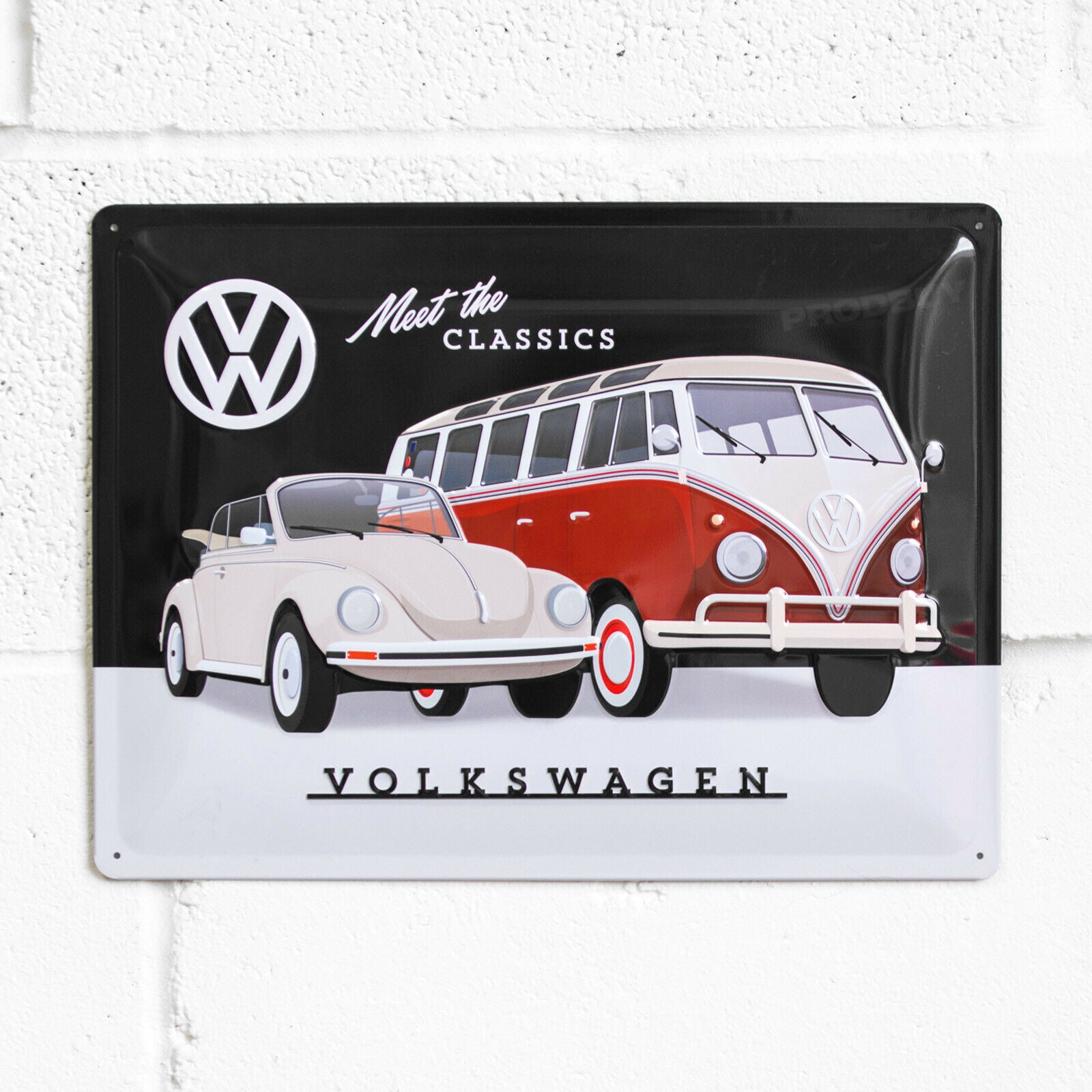 Volkswagen 'Meet The Classics' 40cm Metal Wall Sign – Robert David Home