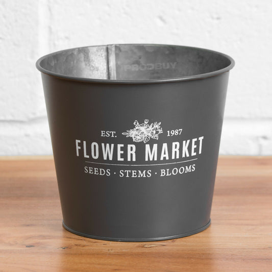 Flower Market Metal Indoor Outdoor Garden Plant Pot