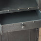 Vintage Industrial Style Grey Metal Bedside Storage Cabinet