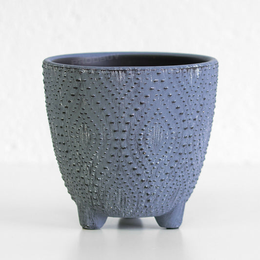 Blue Ceramic Indoor Small 12cm Plant Pot