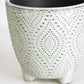 Ceramic Indoor Small 12cm Plant Pot Embossed Spotty Design