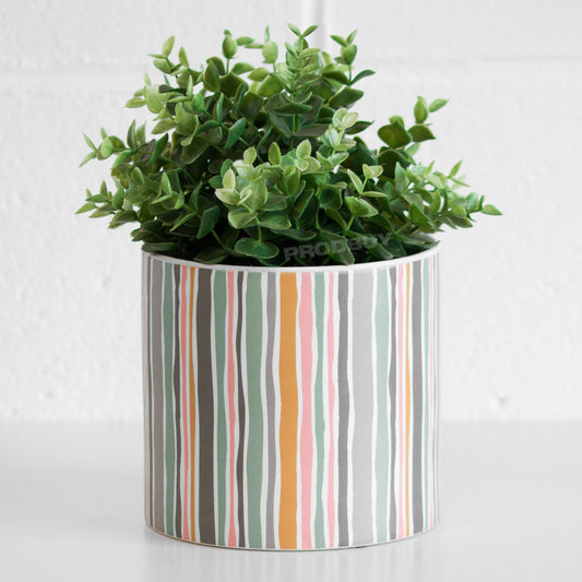 Modern Stripes Large 14.5cm Plant Pot