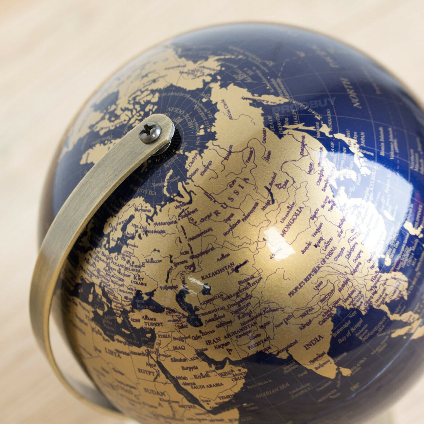 Small Decorative Globe with Gold Markings