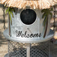 'Tiki Lounge' Hanging Metal Bird Feeder Nesting Box