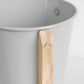 Small 18cm Plant Pot Wood Stand Grey Metal 10cm