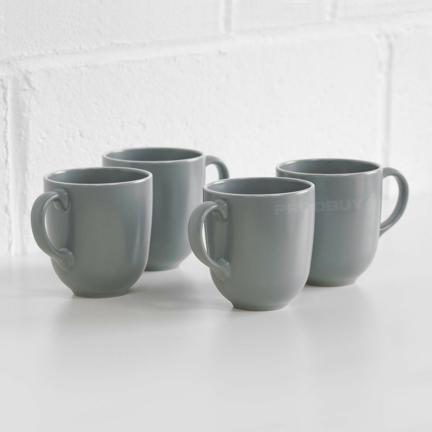 Set of 4 Grey Mason Cash 14oz Coffee Mugs