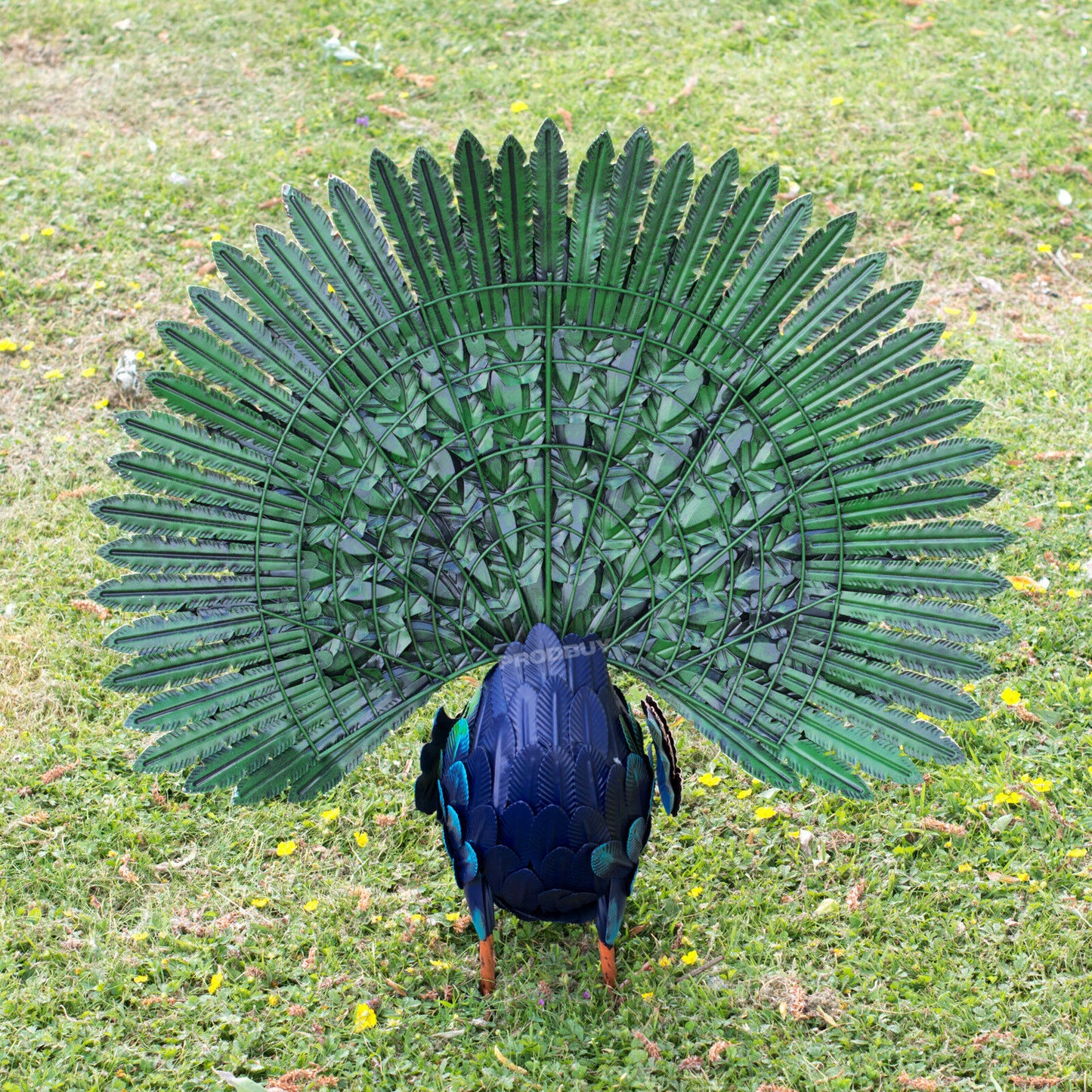 Large 65cm Exotic Peacock Metal Garden Ornament