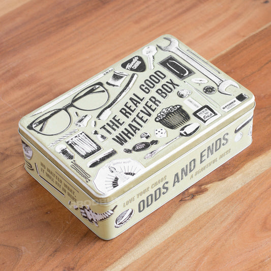 The Real Good Whatever Box 2.5L Flat Storage Tin