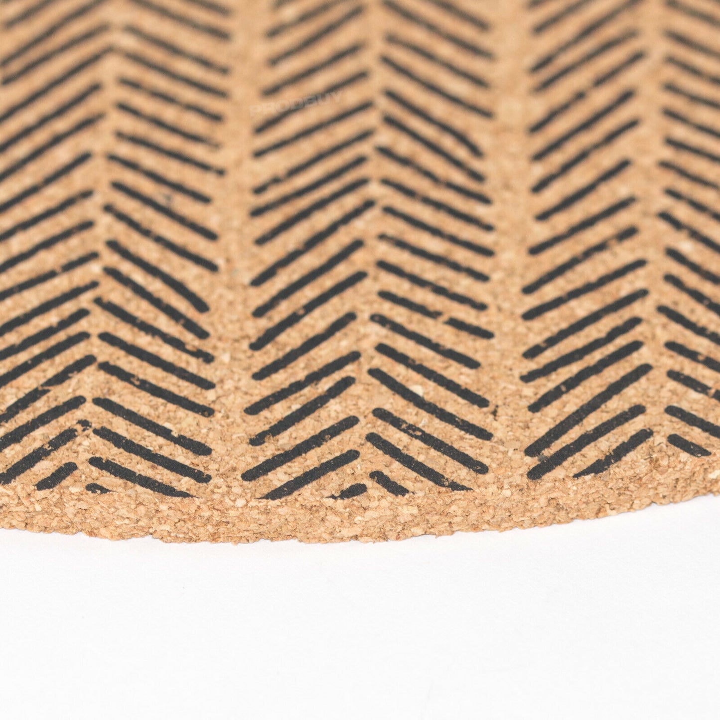 Pack of 4 Monochrome Cork Placemats with Black Print