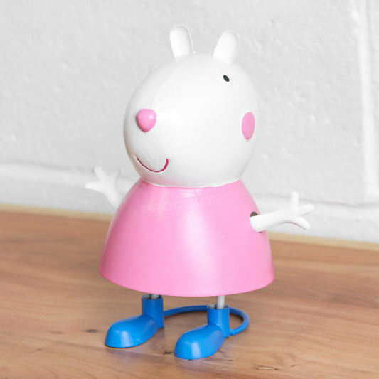 Cute 'Suzy Sheep' Ornament Metal Nodding Peppa Pig Figure