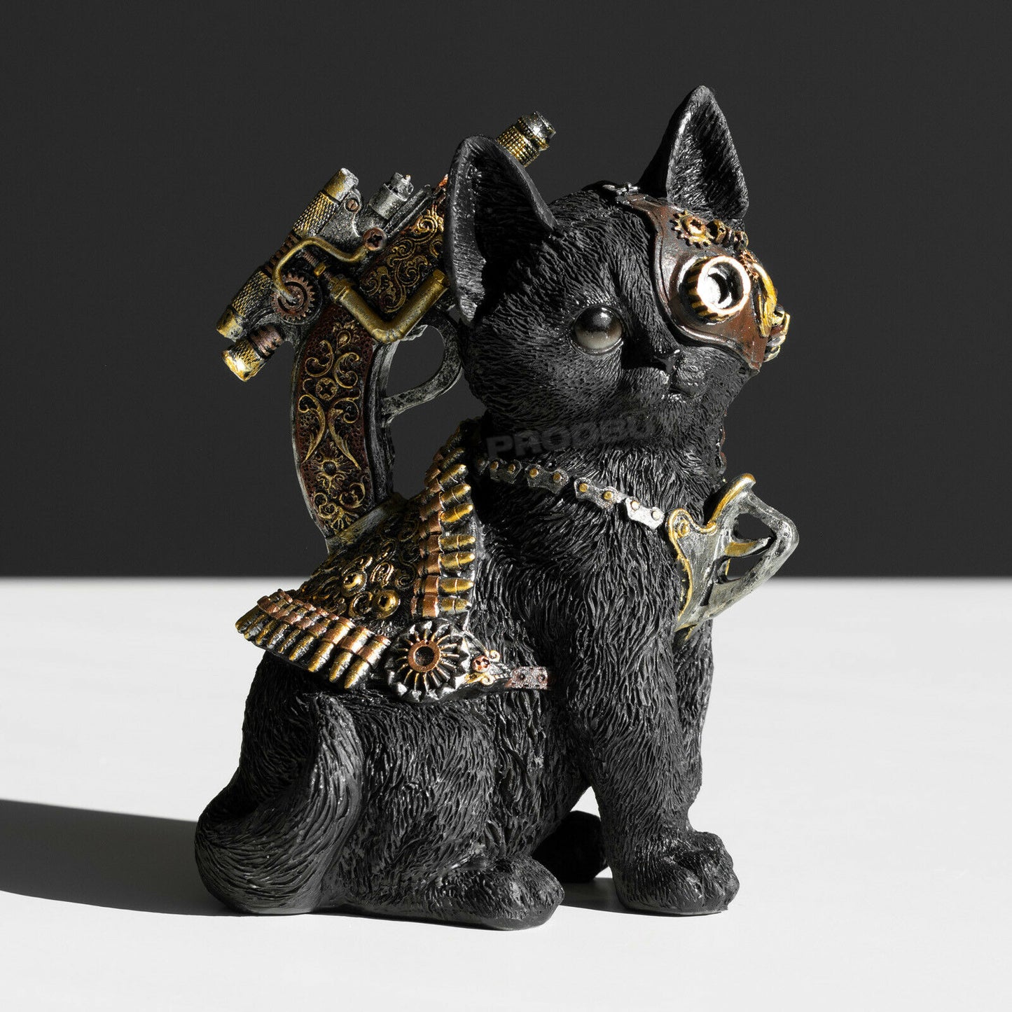 Steampunk Black Cat 19cm Ornament