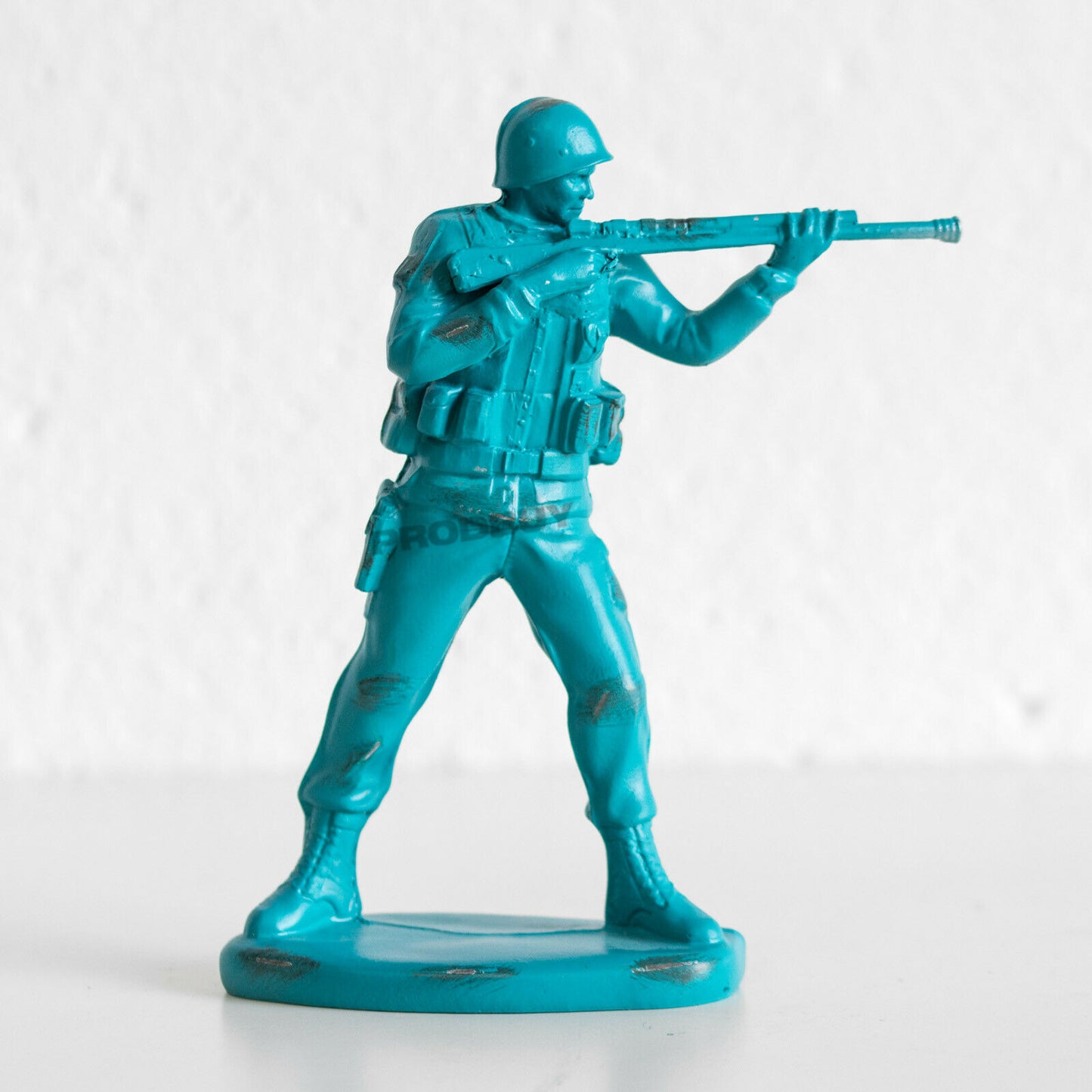 Teal Blue Toy Soldier Figure 18cm Army Men Toys