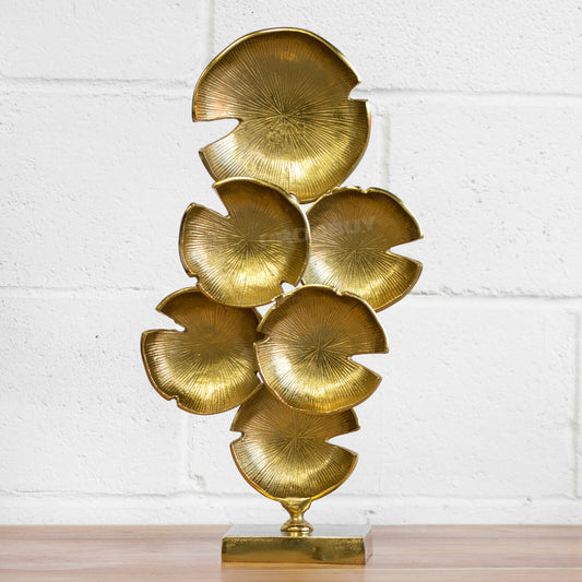 Large 52cm Gold Abstract Tree Sculpture