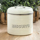 Cream Biscuit Barrel 3.5 Litre Storage Jar