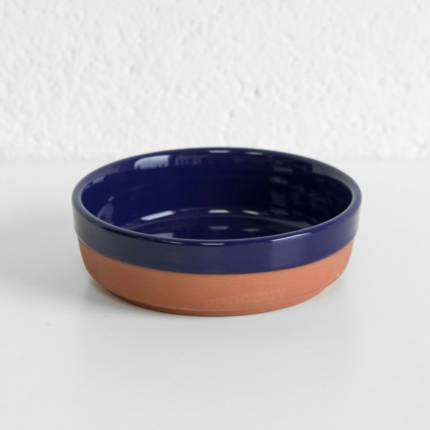 Small Tapas Dish 13cm Terracotta Navy Blue Ceramic