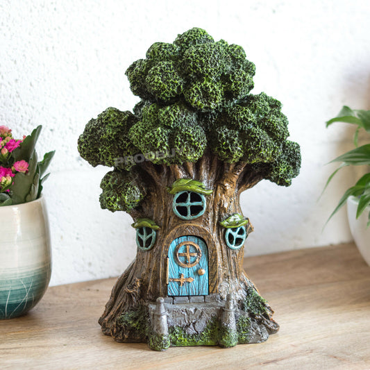 Blue Door Magic Fairy Garden Tree House Ornament