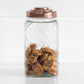 Large 3.4 Litre Copper Lid Glass Food Storage Jar