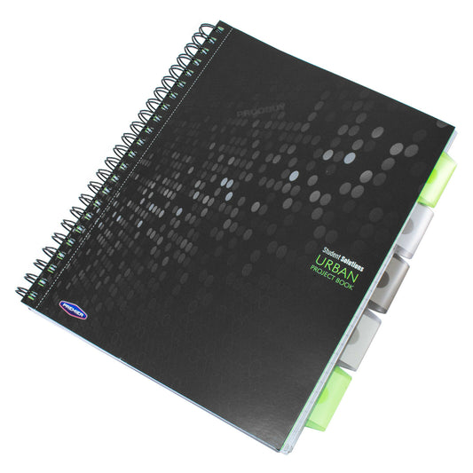 A4 Spiral Tabbed Indexed Project Book Lined Paper Notebook