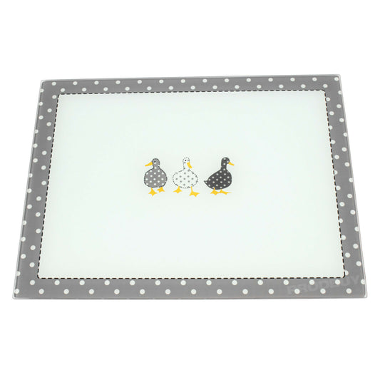 Madison Ducks Glass Worktop Saver Chopping Board