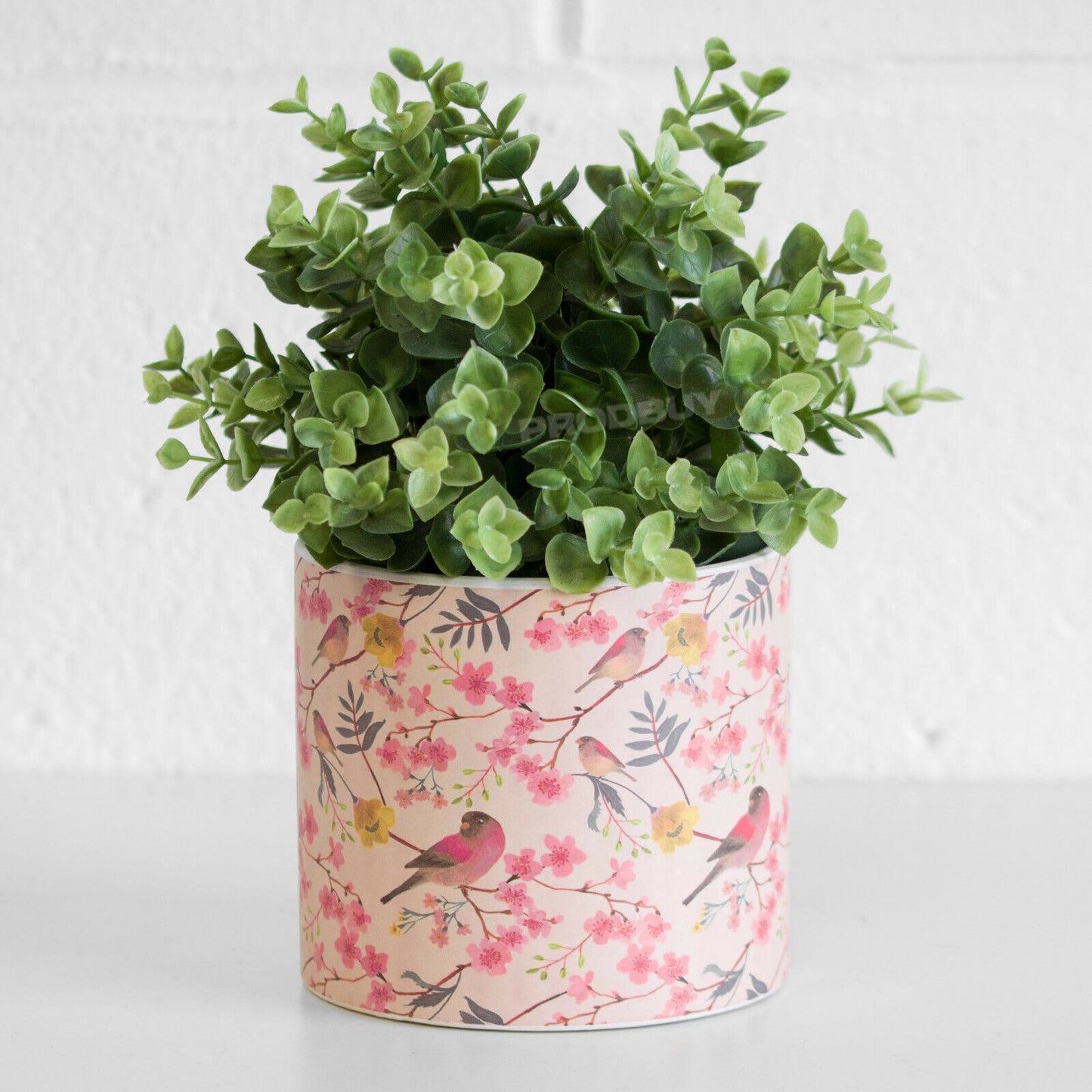Cherry Blossom Floral Ceramic Indoor Medium 13cm Round Plant Pot