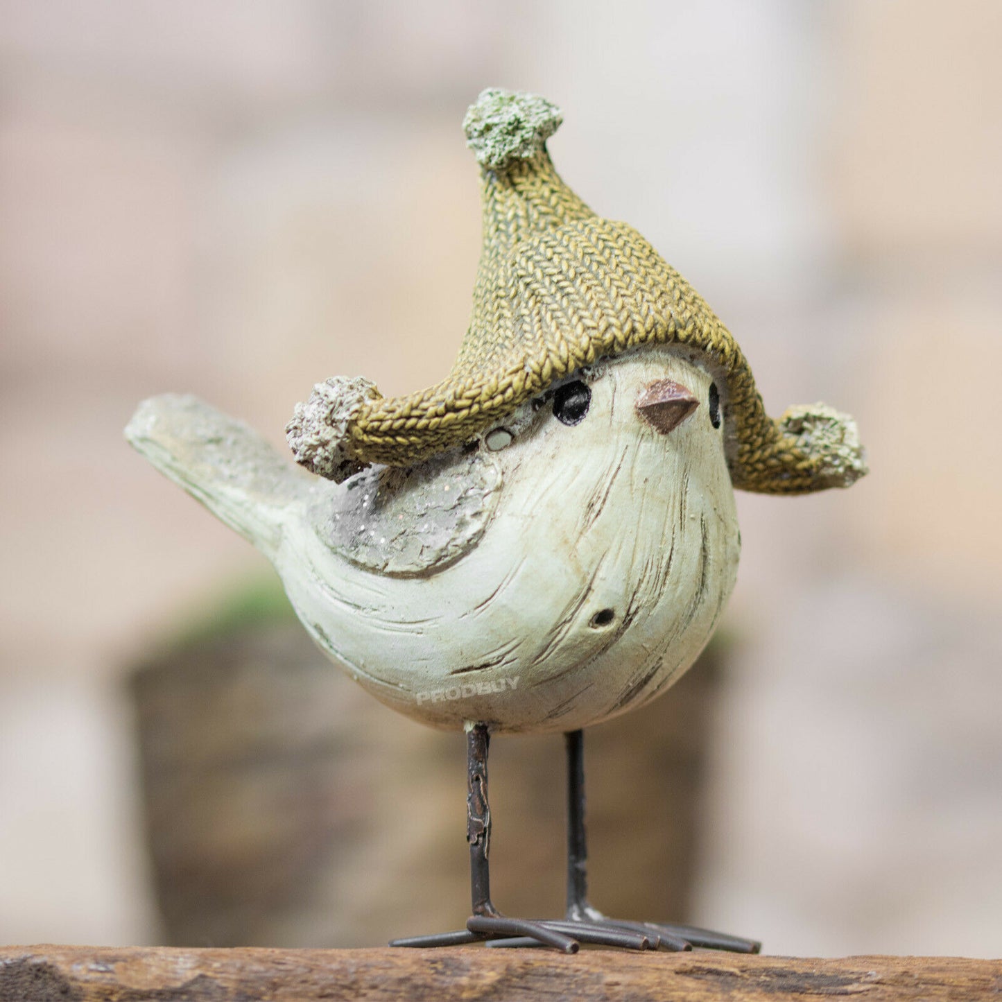 Small Christmas Bird in a Woolly Hat Ornament