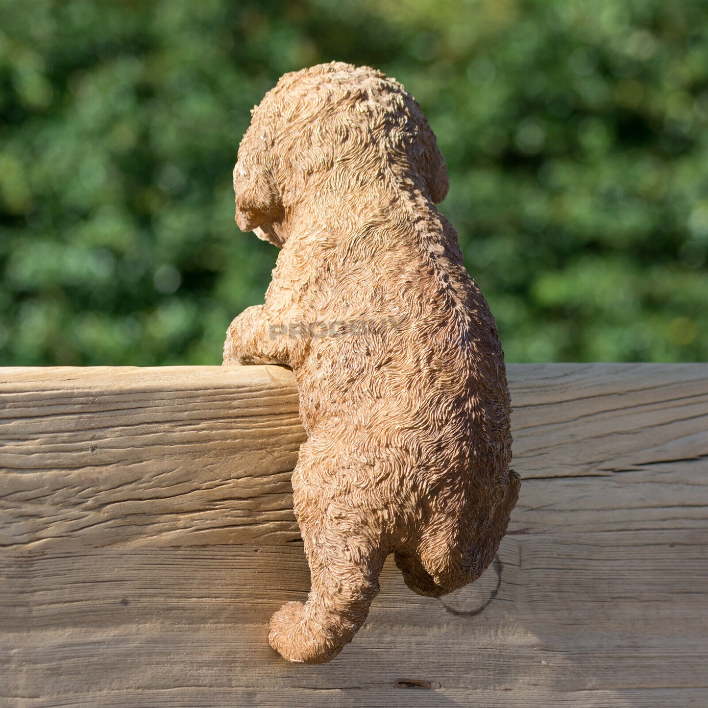 Fence Hanging Puppy Dog Ornament Outdoor Garden Sculpture