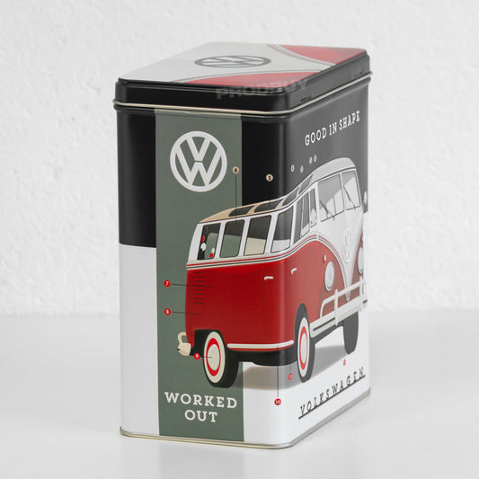 VW 'Good In Shape' Camper Van 3 Litre Metal Storage Tin