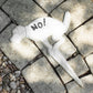 Cast Iron 'No!' Dog Fouling Lawn Sign Stake