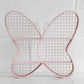 Pink Butterfly Shaped 38cm Display Storage Unit with Shelves
