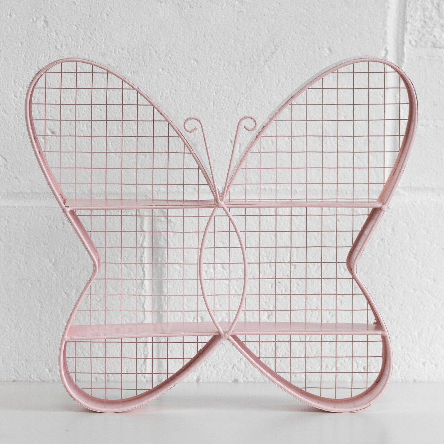 Pink Butterfly Shaped 38cm Display Storage Unit with Shelves