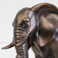 Wild Elephant Ornament Standing 30cm Bronzed Resin