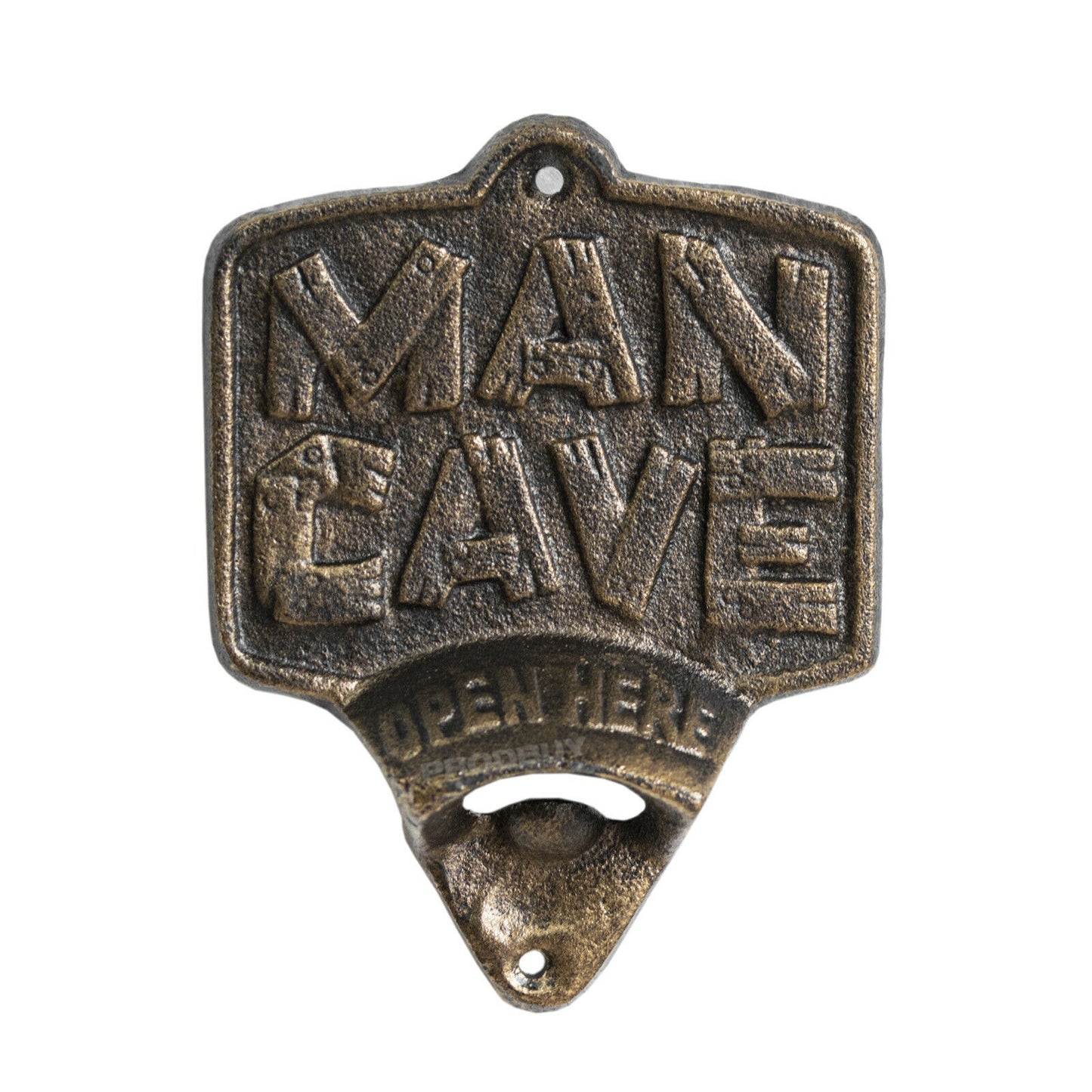 Cast Iron 'Man Cave' Wall Mounted Bottle Opener