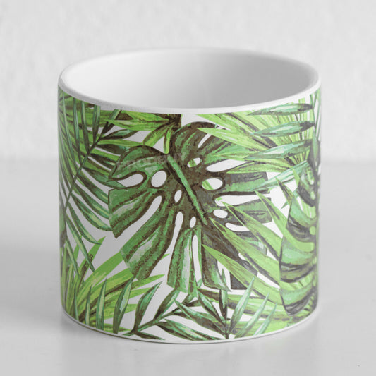 Monstera Leaf 13cm Ceramic Plant Pot