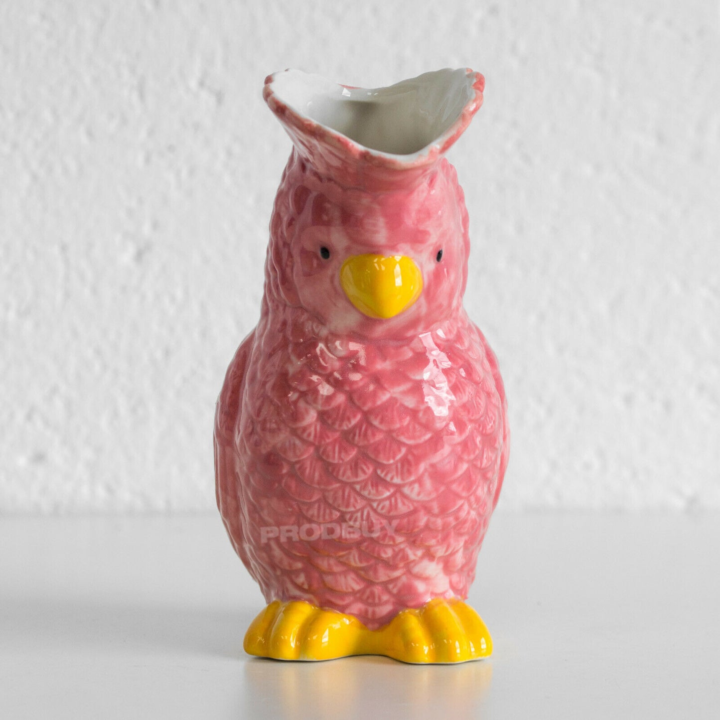 Pink Parrot Jug Decorative Vase Ornament