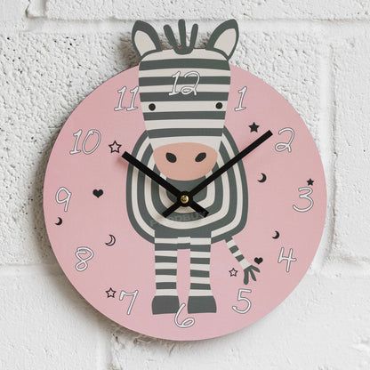 Cute Nursery Animals 26cm Wall Clock