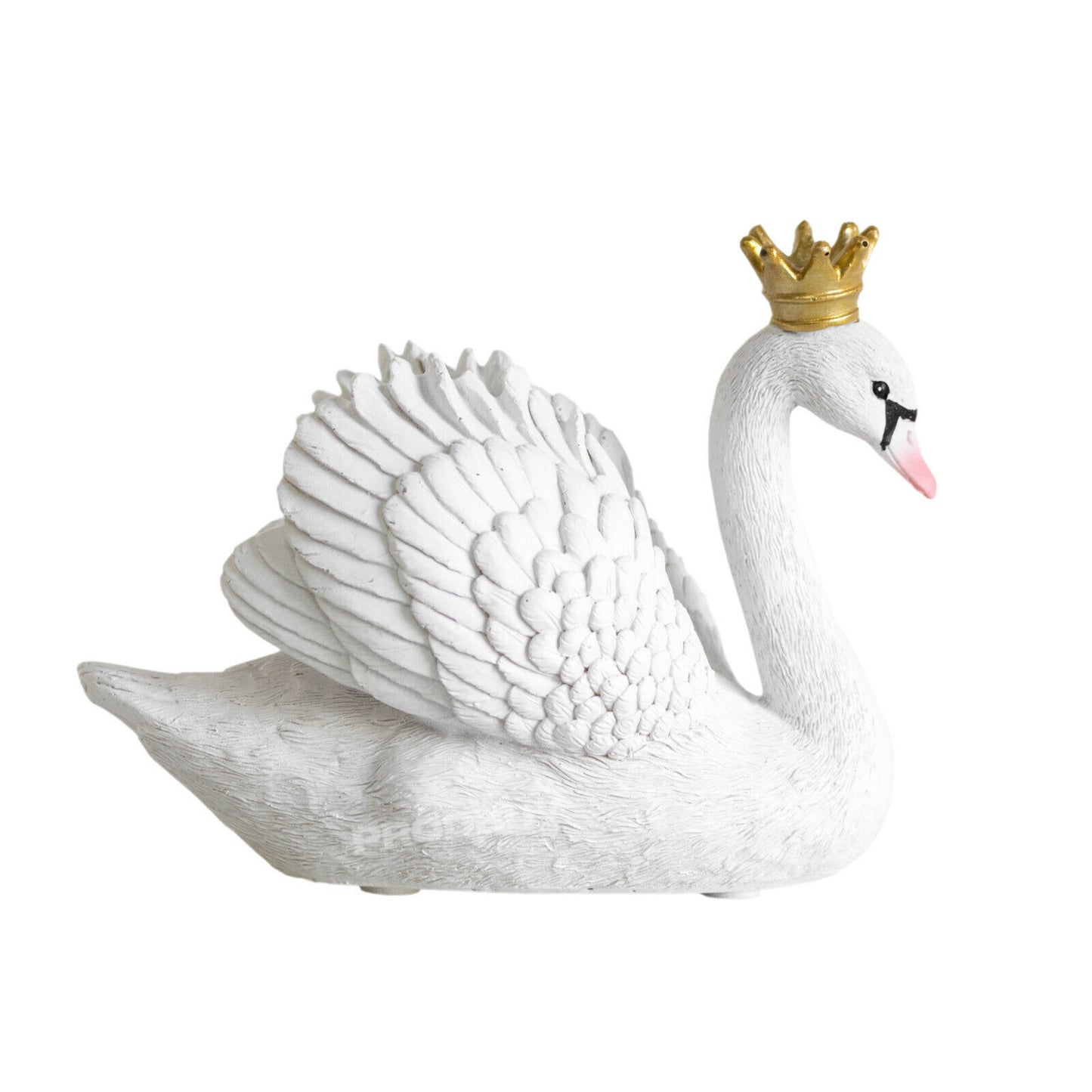 White Swan In Crown Ornament